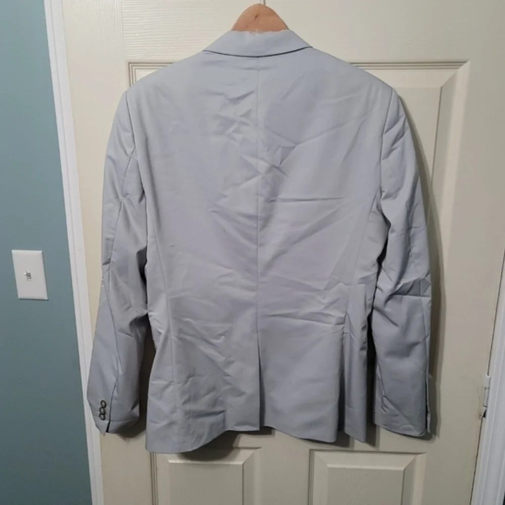 Zara Comfort Suit Cool Jacket Sz 40 Spring Summer Breathable Blazer‎ Lt. Grey.